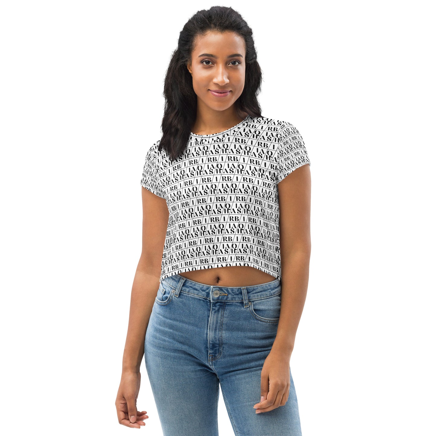 Shanb Iraqi # All-Over Print Crop Tee