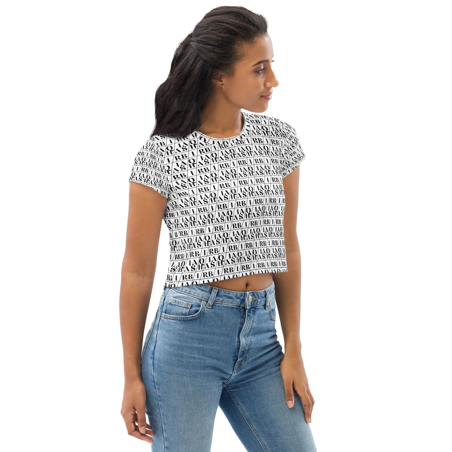 Shanb Iraqi # All-Over Print Crop Tee