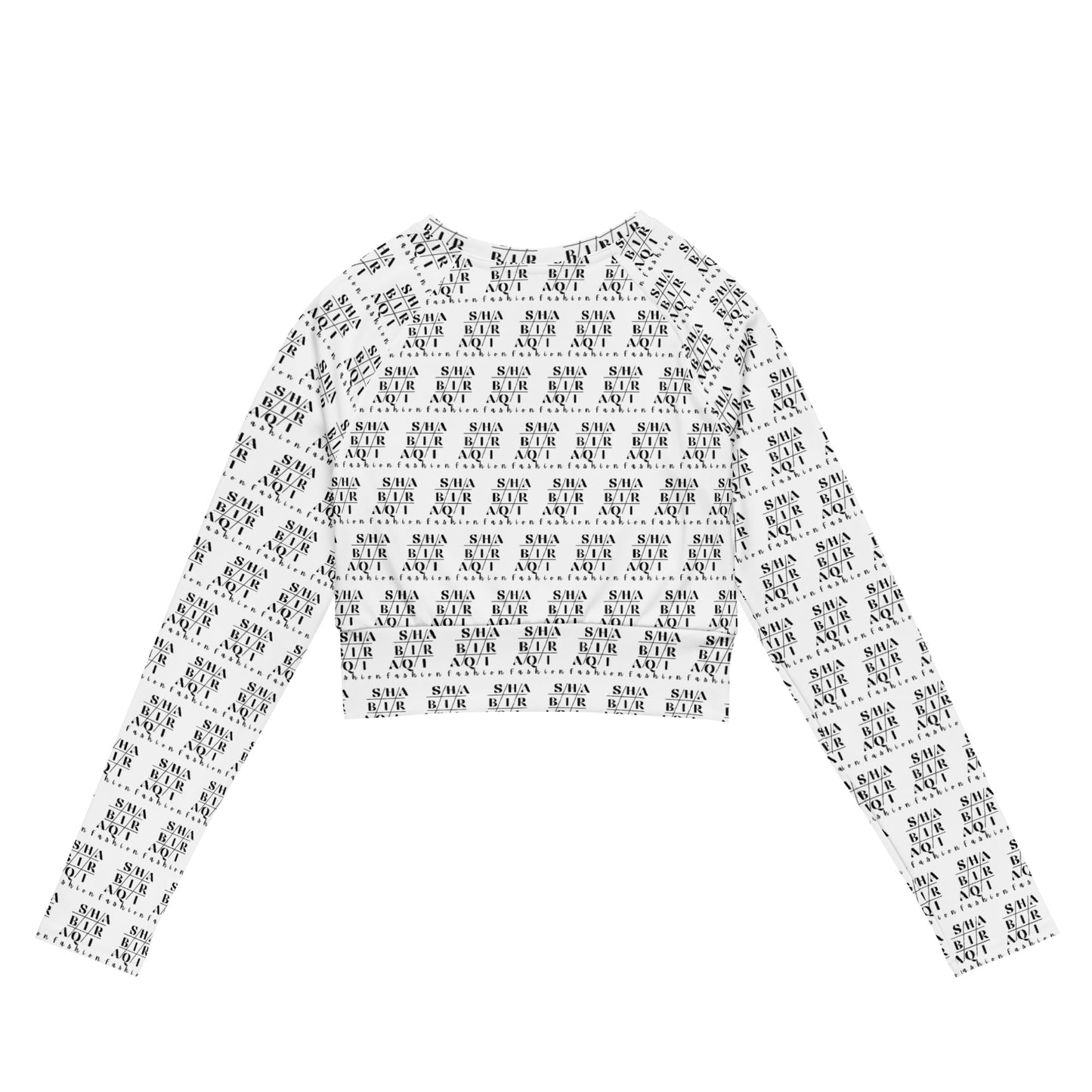 Shanb Iraqi # all-over printed long-sleeve crop top