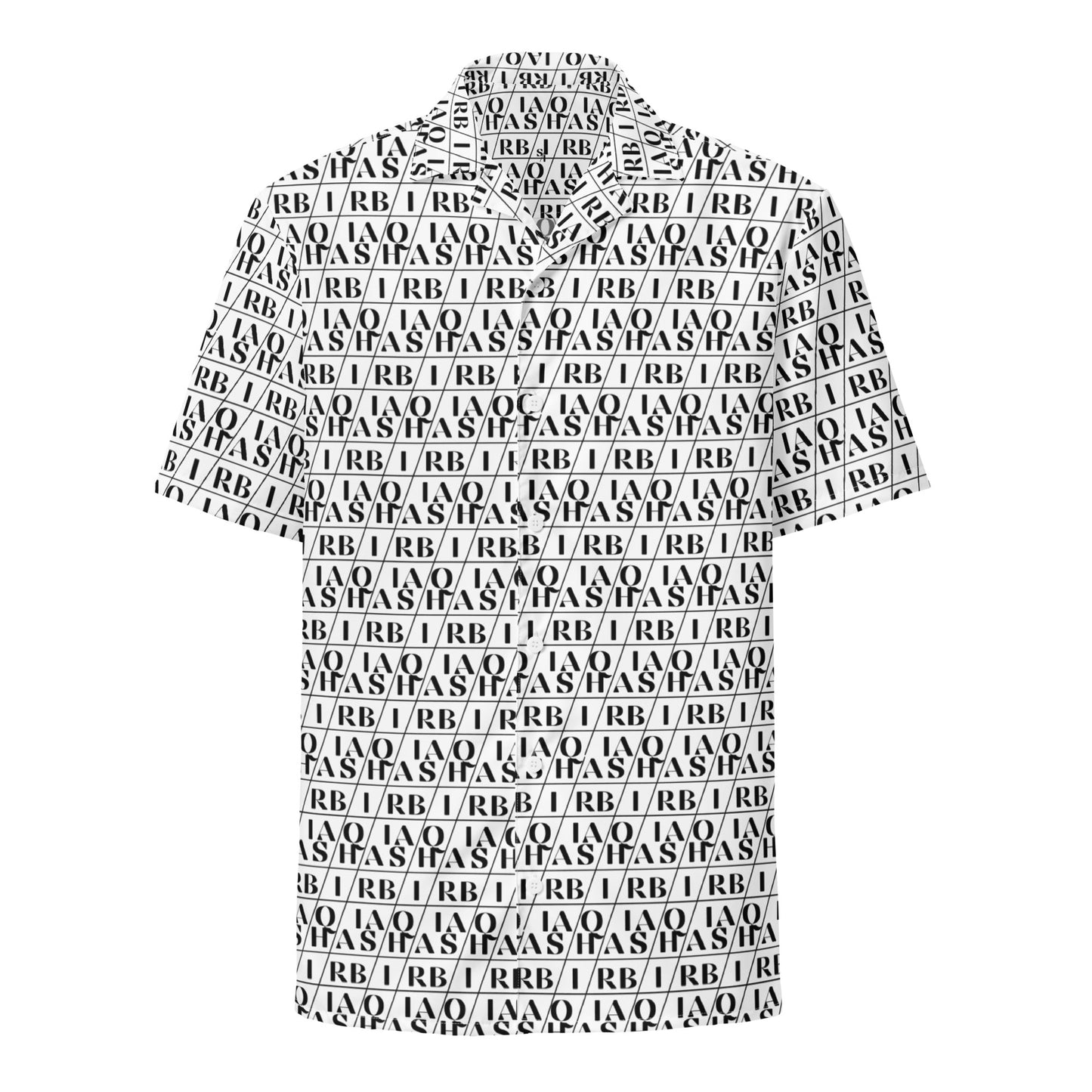 men # shab iraqi all-over printed white button shirt