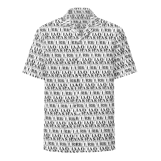 men # shab iraqi all-over printed white button shirt